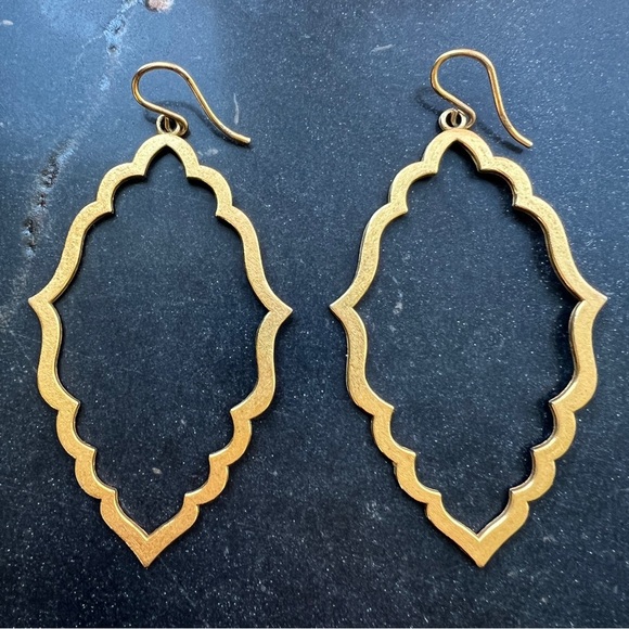 Dogeared Moroccan Elegant Gold Dangling Earrings - Picture 1 of 5